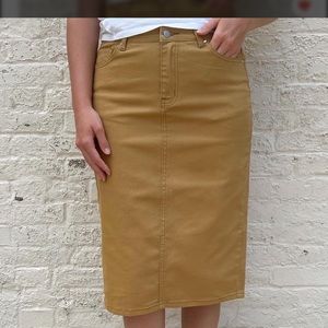 Jupe de Abby dark khaki denim skirt